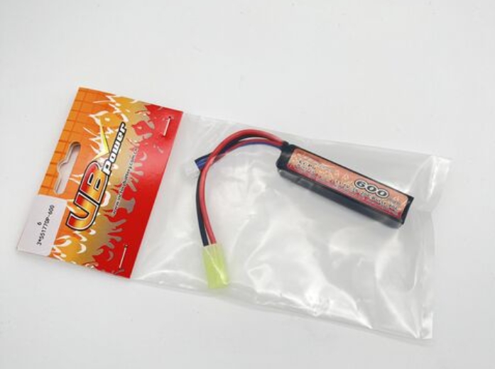 11.1V/1,600mAh 鋰聚合物電池，20C 電流，用于氣槍，迷你裝