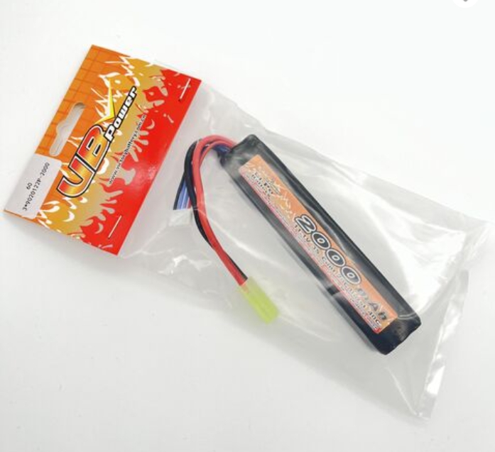 11.1V，2,000mAh，15C 鋰聚合物電池，用于 M4、AK 和 MP6 氣槍