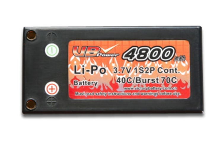 3.7V 4,800mAh 鋰聚合物電池，40C 放電電流，用于 RC 汽車