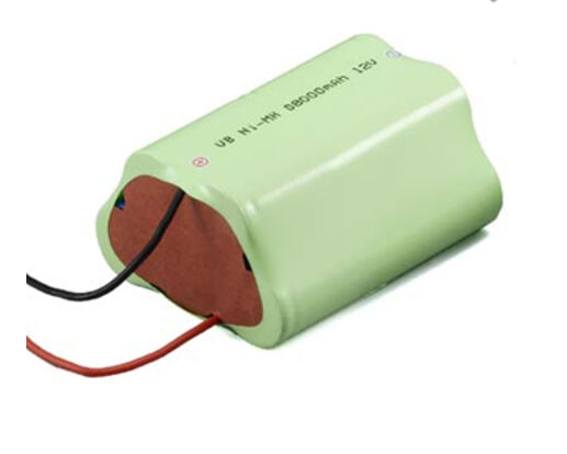 12V 8,000mAh 圓柱形 D 型鎳氫可充電電池組，用于太陽能燈