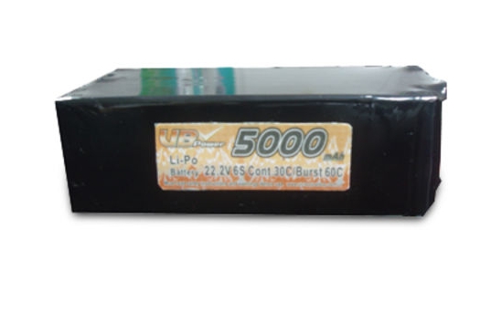 30C 5000mAh 鋰聚合物電池組，用于遙控直升機，具有 22.2V 典型電壓