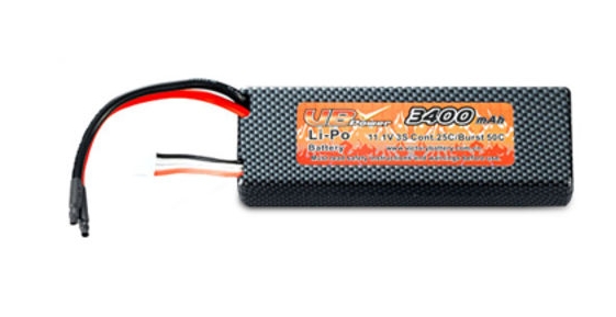 7.4V/3,400mAh 25C 鋰聚合物電池，適用于帶硬殼的 RC 汽車(chē)、卡車(chē)和越野車(chē)