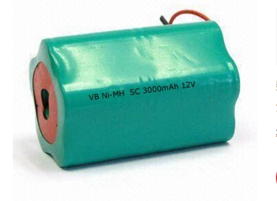 12V NiMH 可充電電池組，由 3,000mAh 圓柱形 SC 電池供電，用于照明產(chǎn)品