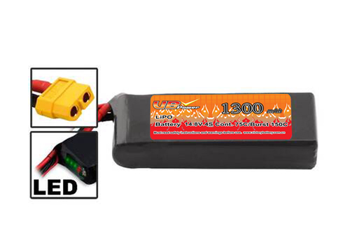 LiPo 1300mAh 4S 14,8V 75C （XT60） - 賽車無人機(jī)電池