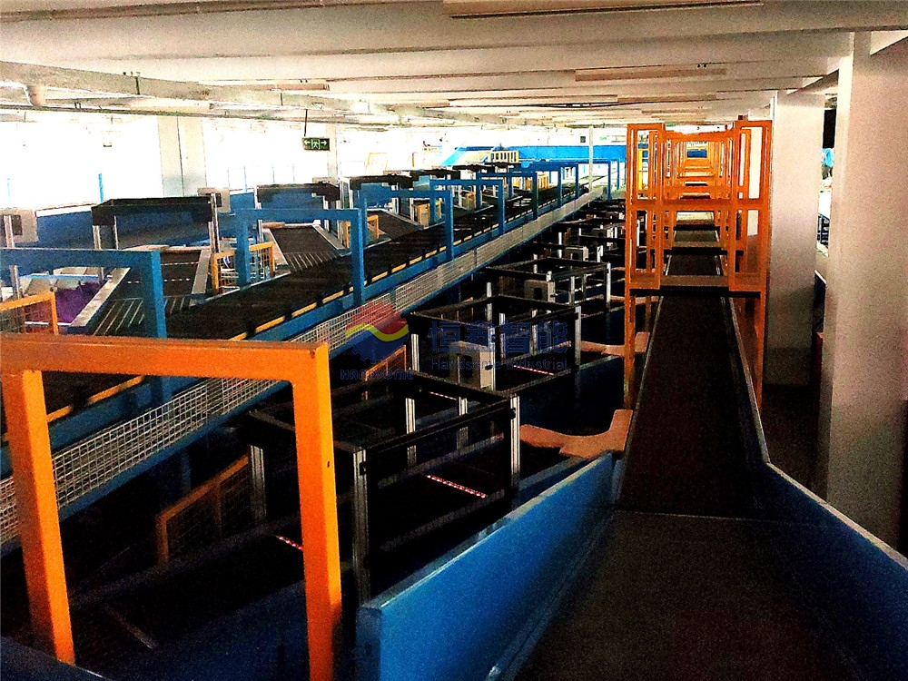 Intelligent logistics sorting line and supporting equipment