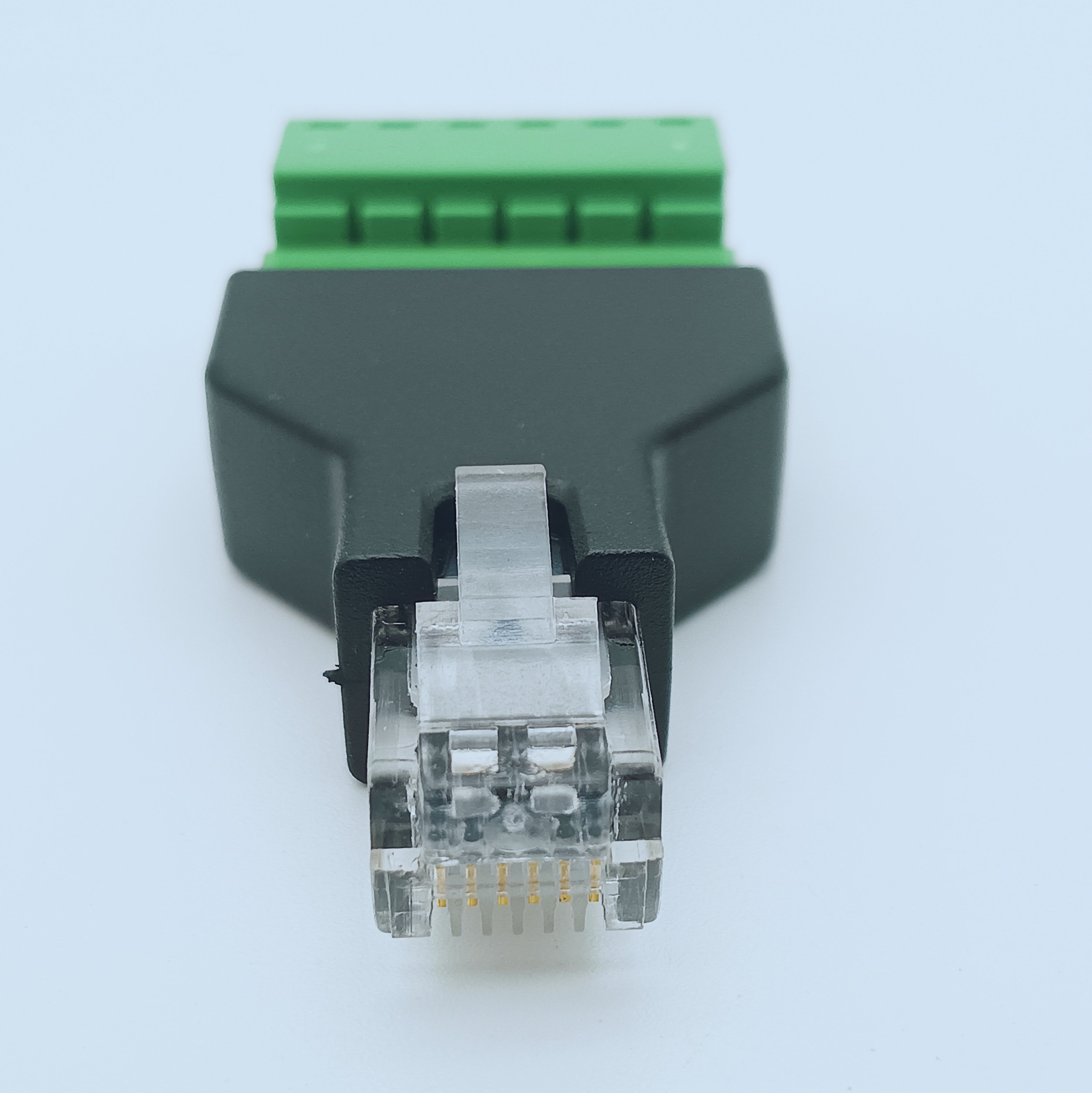 Ethernet RJ12 6P6C Male to 6 Pin Screw Terminals Adapter Connector RJ45 Splitter For DVR CCTV Access
