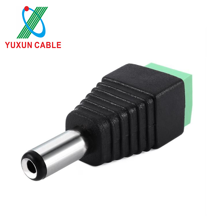 Screw Type DC Male connector 2.1*5.5mm Power Jack Adapter