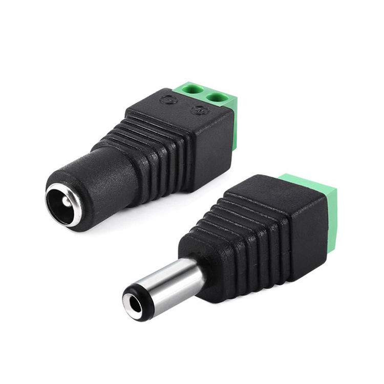 Screw Type DC Male connector 2.1*5.5mm Power Jack Adapter