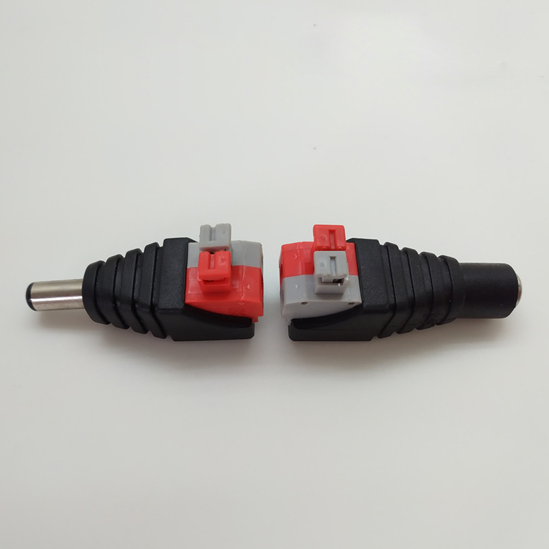 Press Type DC Male connector 2.1*5.5mm Power Jack Adapter