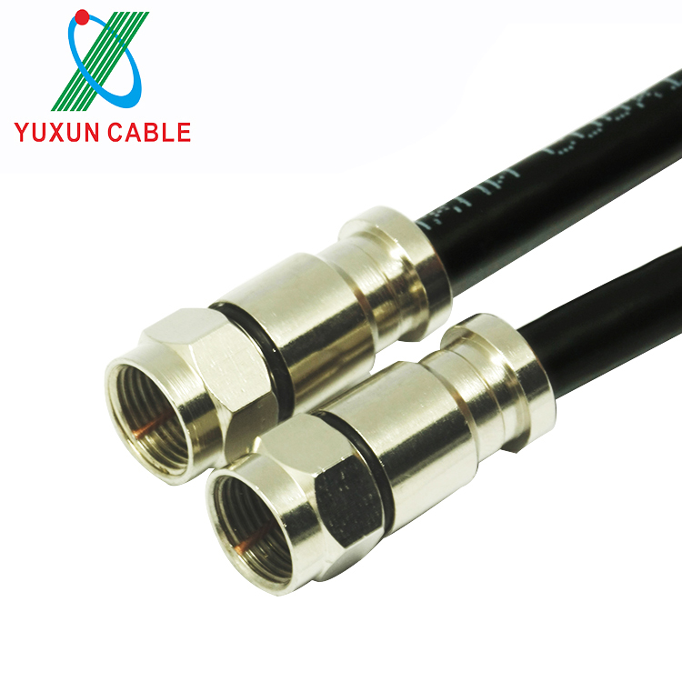 F Connector RG6 Antenna Coaxial Satellite Cable