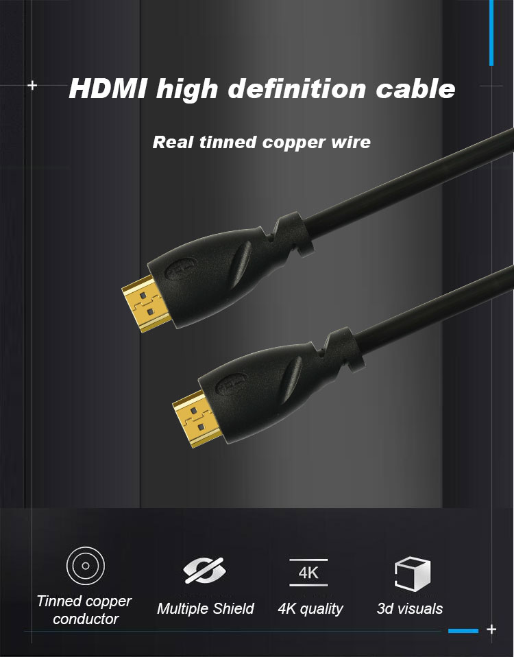 Gold Plated Hdmi Male To Male 3D HDMI Cable