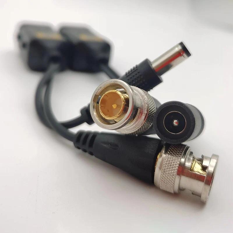 2 in 1 8MP 4K HD-CVI/TVI/AHD Passive Video Balun with Power Connector and RJ45 CAT5 Data Transmitter