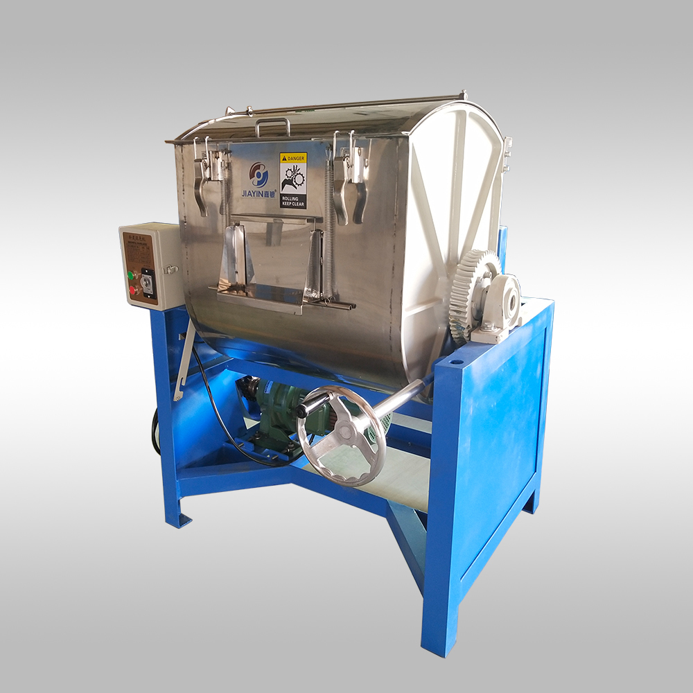 Horizontal color mixing machine