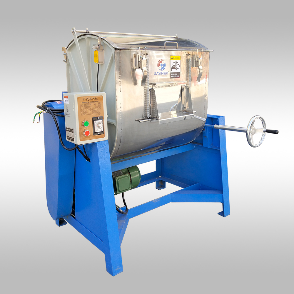 Horizontal color mixing machine