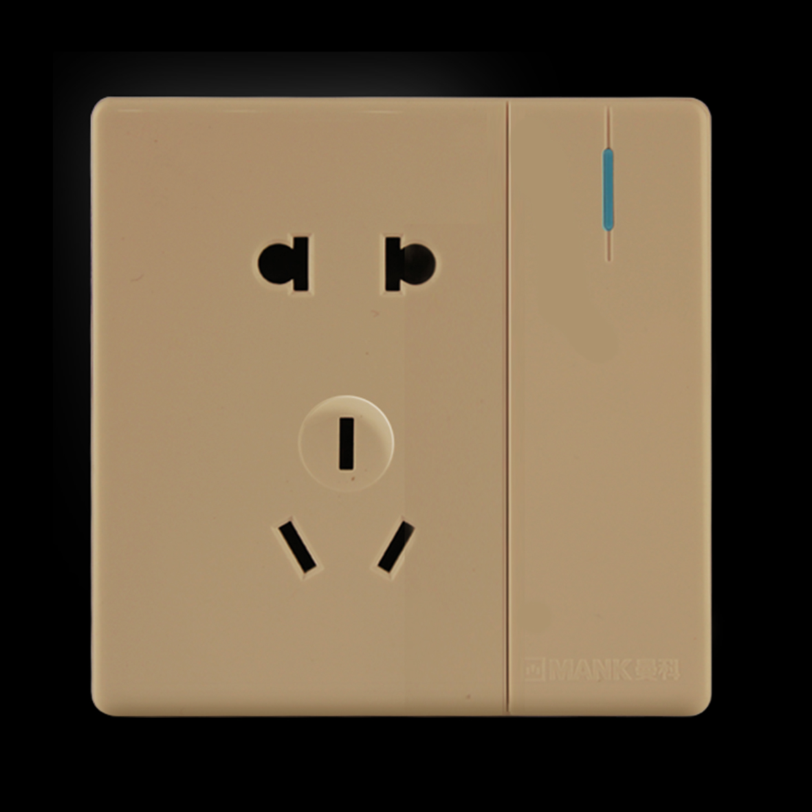 Meijia_A large board switch two or three pole socket (Knight Gold)