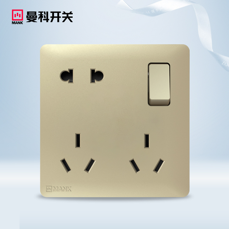 ShiLang-One Switch Two Three Three-Pole Socket (Platinum Gold)