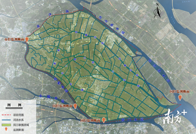 中山市未达标水体综合整治工程第三标段（民三联围流域）项目。