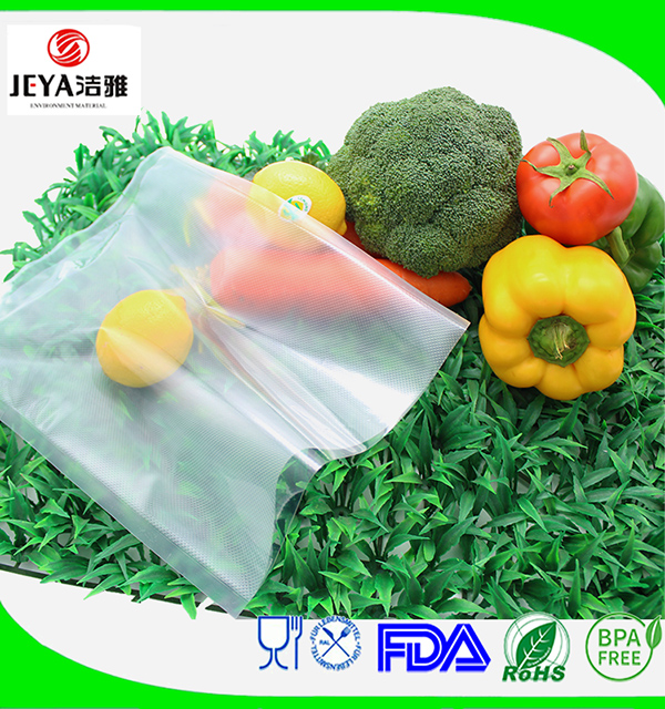 20*30cm Jeya Customized Multilayer Co-extruded Embossed Vacuum Seal Bags For Food Packaging