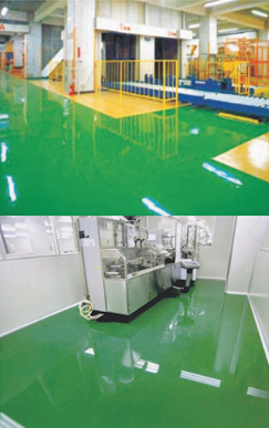 Waterborne epoxy self flowing floor