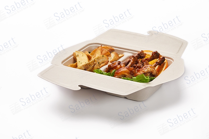 26 oz Folding pulp container 2C