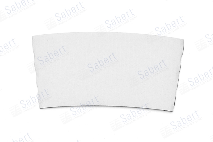 White hot drink sleeve  (fits 8oz. Cup - no printing)