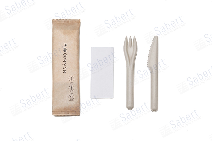 3 in 1 Pulp cutlery kit(F/K/N)