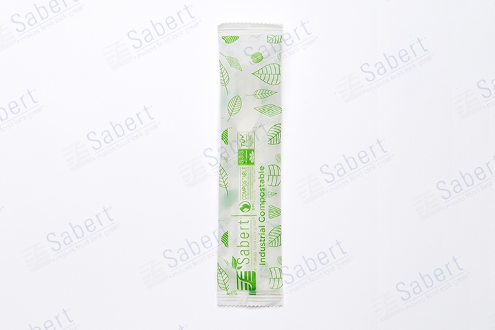 17 cm Compostable wrapped CPLA forks