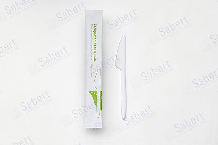 17cm compostable CPLA fork - individual