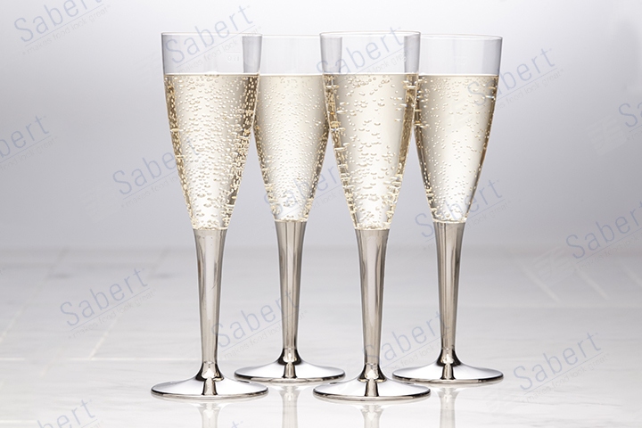 Clear flute champagne glass 