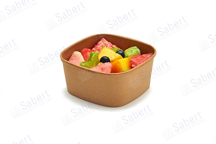 Kraft 580ml square bowl  13X13cm 