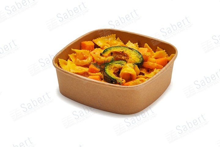 Kraft 900 ml square bowl 17X17cm