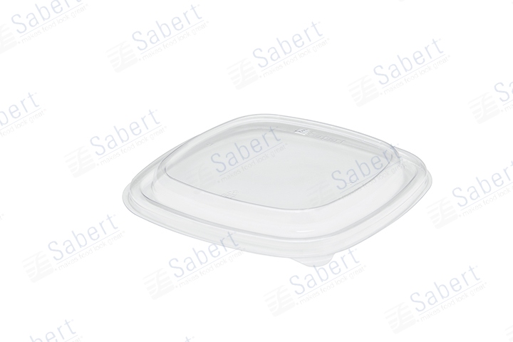 PET lid for 17X17cm kraft square bowl