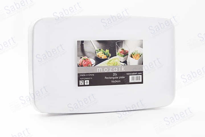 White rectangular  plate