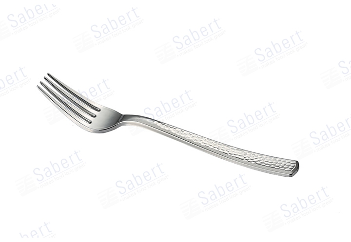 Silver hammered fork