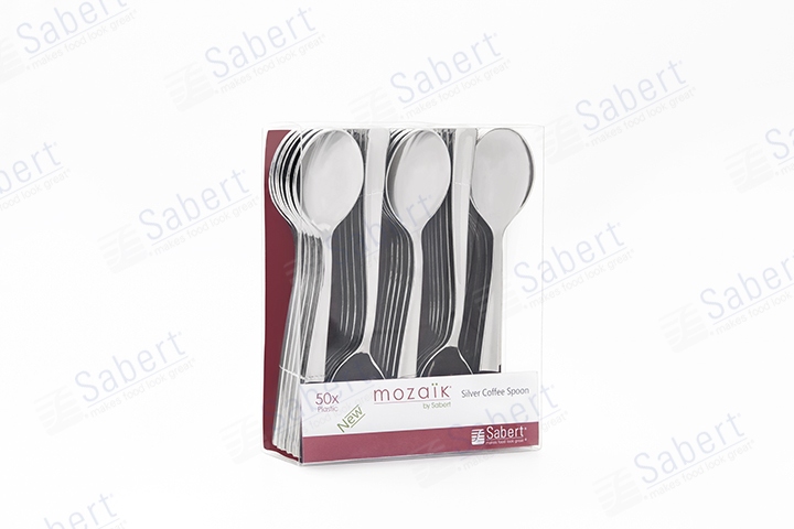 Silver metallized coffee spoon