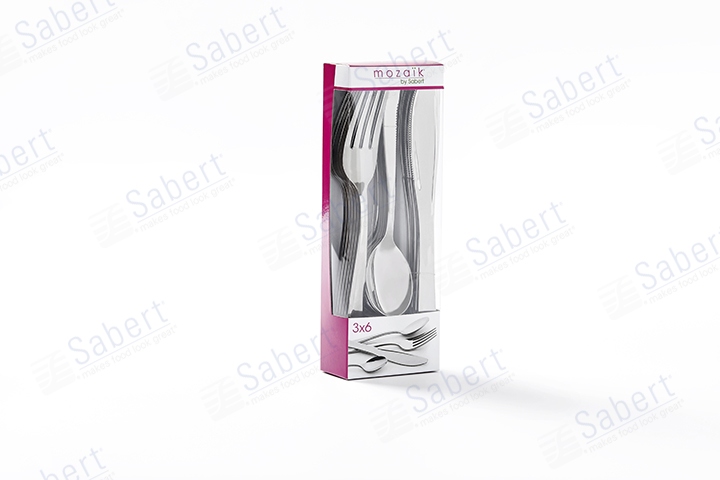 Silver metallized cutlery pack