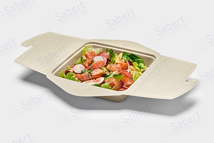 48 oz Folding pulp container