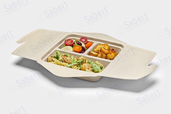 32 oz Folding pulp container 3C