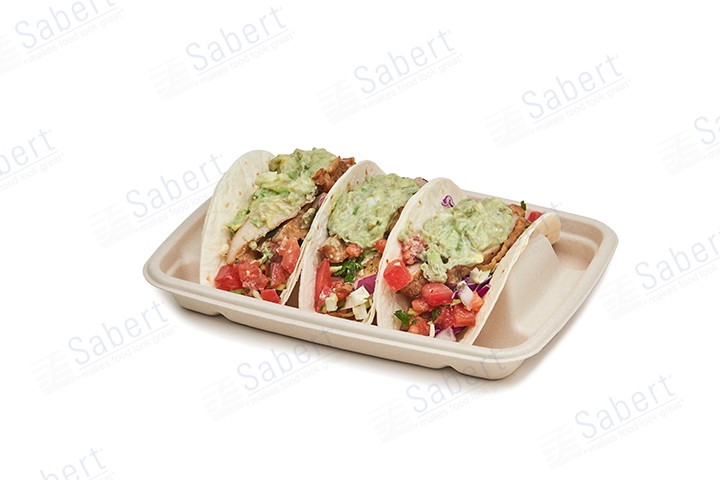 6X9 Pulp all in one taco tray