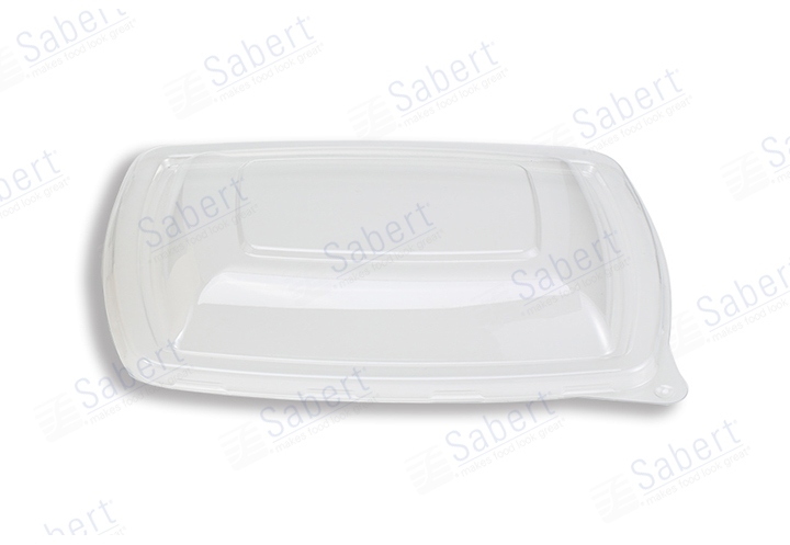 PET lid for 7X9 salad tray