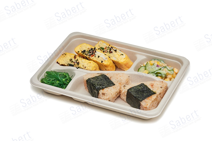 600 ml Pulp bento box 4C (laminated)