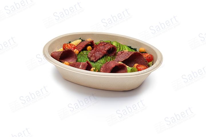 7X9 Pulp oval bowl 750 ml