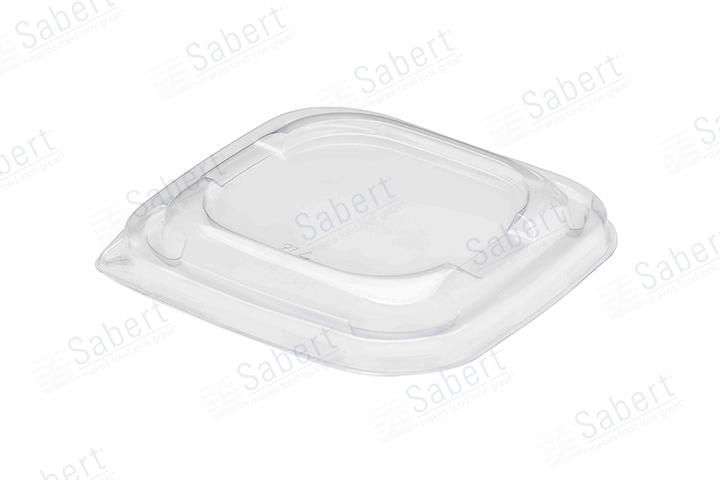 PET lid for 550ml high heat slope bowl