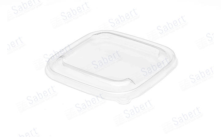 PET lid for 17X17 cm pulp square bowl