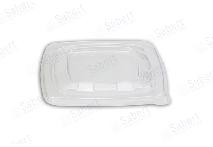 PET lid for 16 oz pulp square bowl