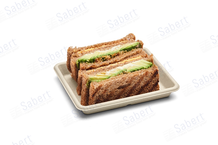 13X16 cm Sandwich tray - unbleached