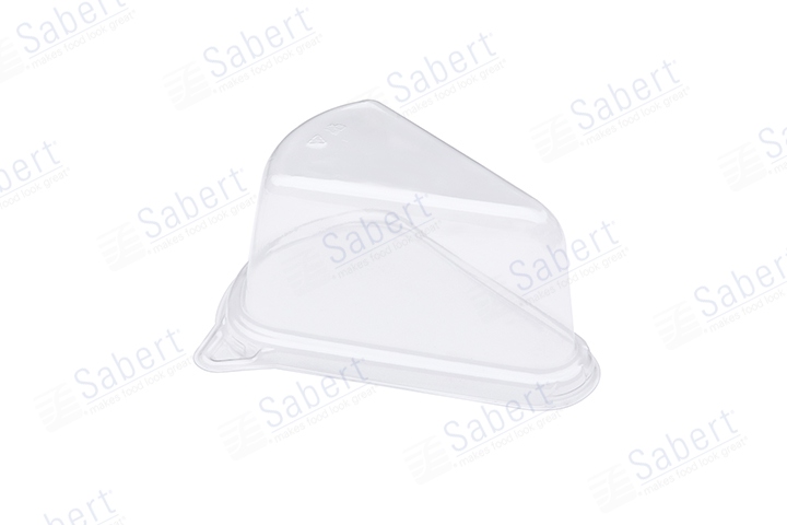 PET lid for 14X10 cm triangular cake tray