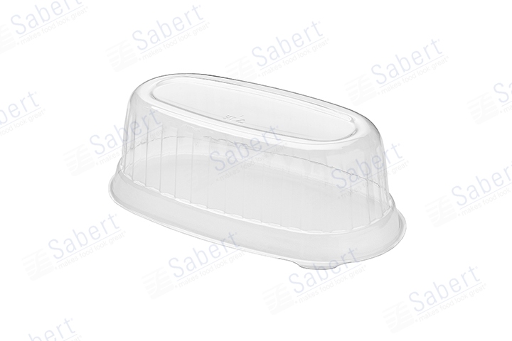 PET lid for 24X13 cm oval cheese cake tray