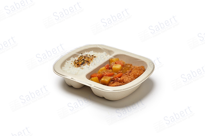 490ml Sealable pulp rect. tray 2C