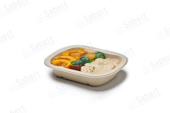 540ml Sealable pulp rect. tray